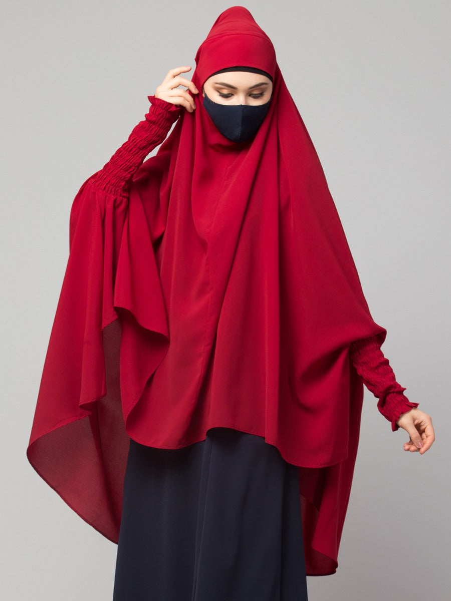 Khimar-Long Prayer Hijab With Mouth-Piece