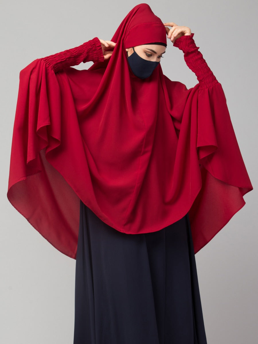 Khimar-Long Prayer Hijab With Mouth-Piece