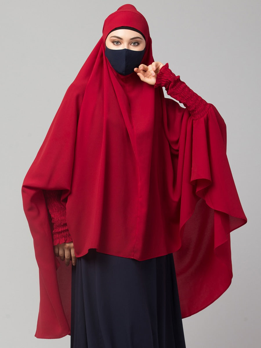 Khimar-Long Prayer Hijab With Mouth-Piece