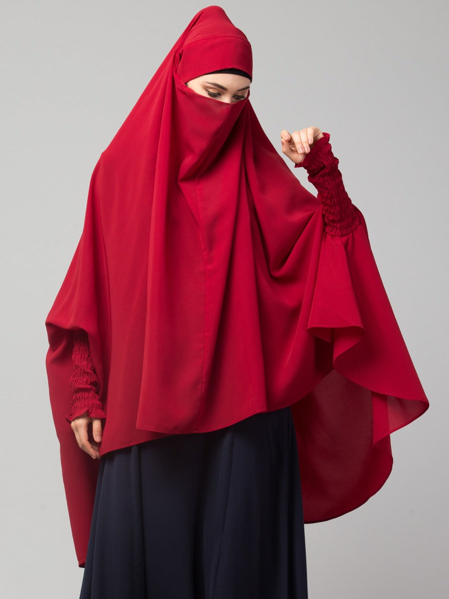Khimar-Long Prayer Hijab With Mouth-Piece