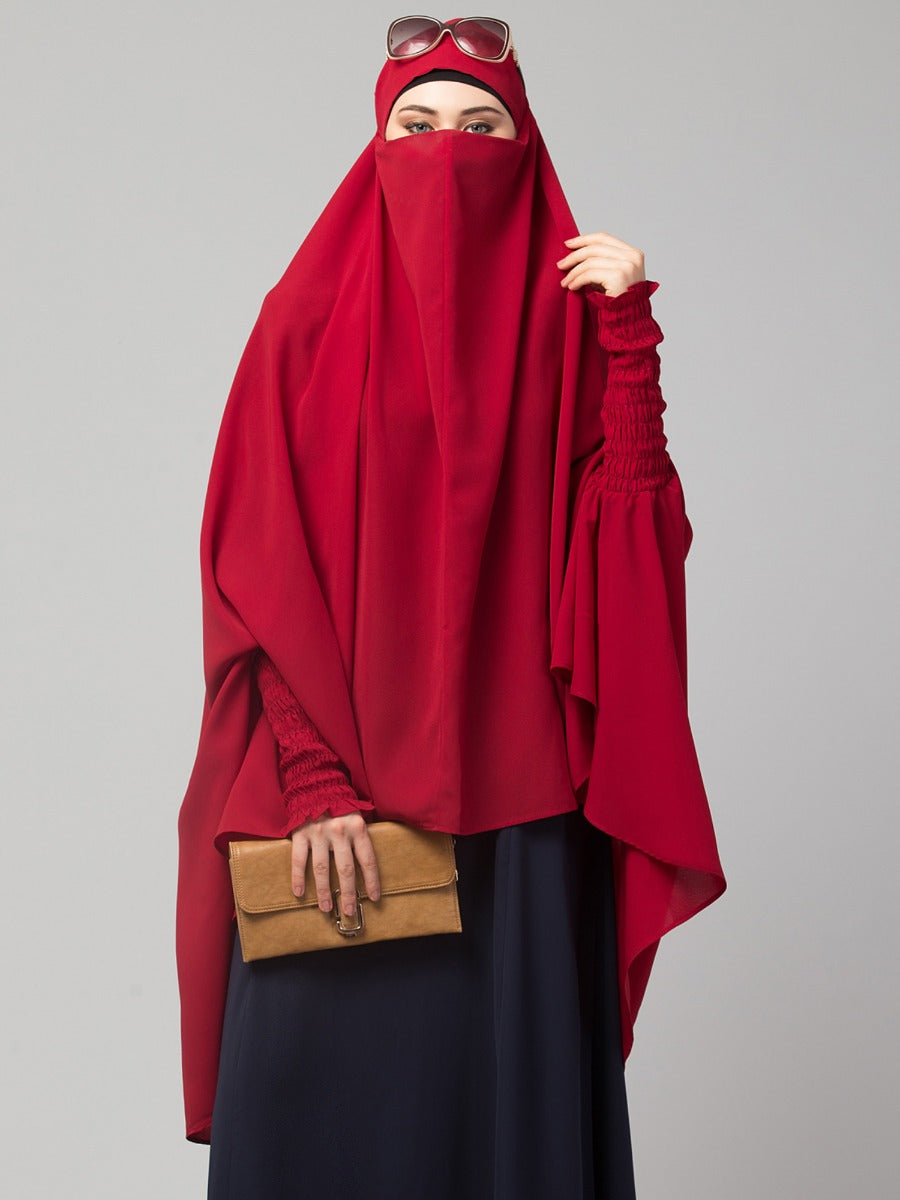 Khimar-Long Prayer Hijab With Mouth-Piece