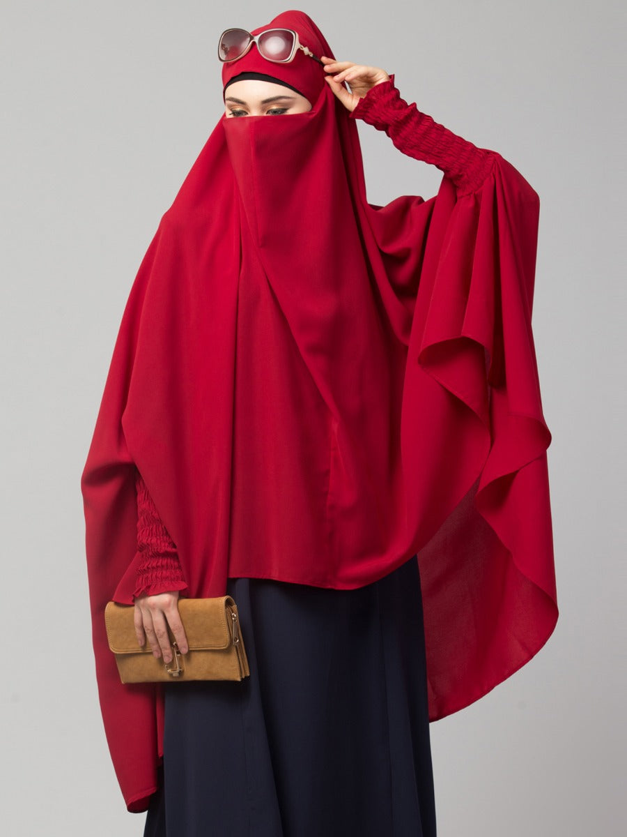 Khimar-Long Prayer Hijab With Mouth-Piece