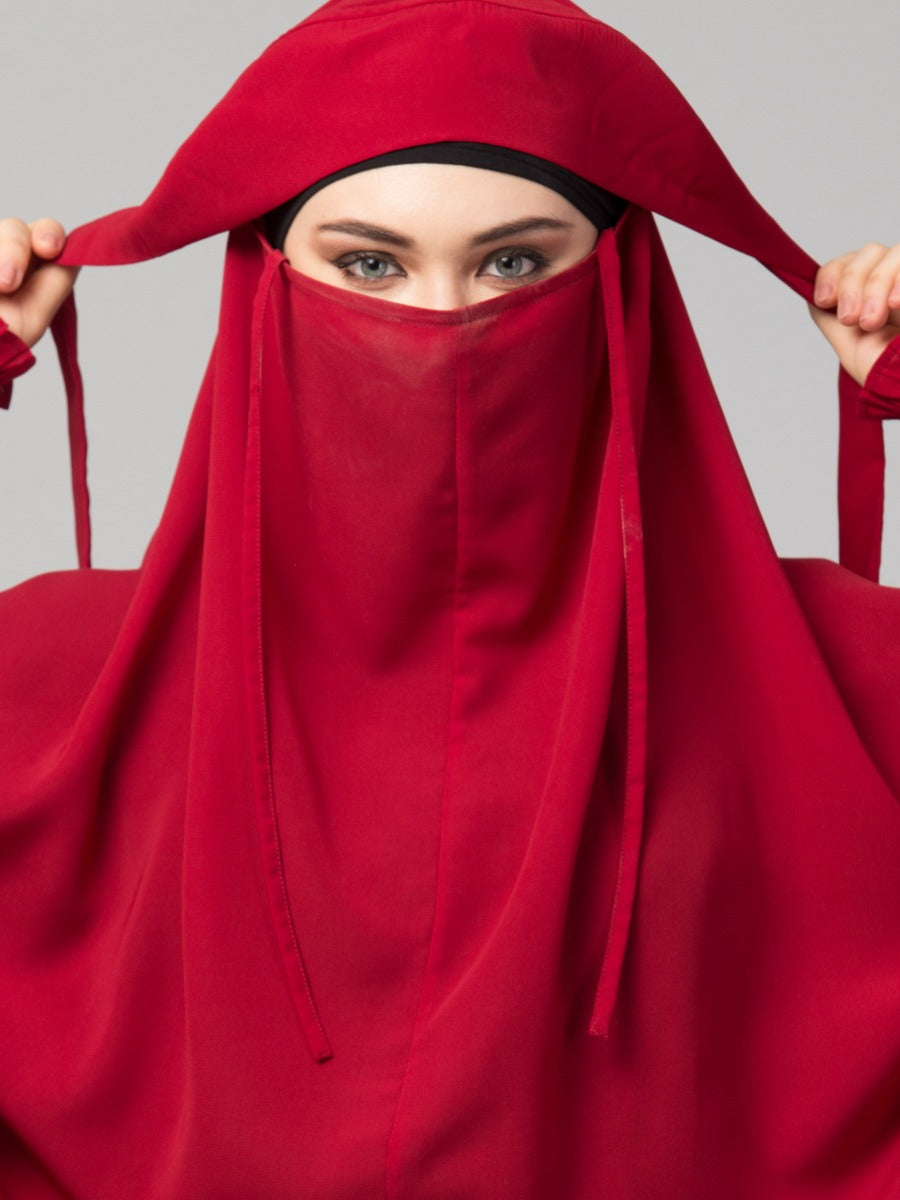 Khimar-Long Prayer Hijab With Mouth-Piece