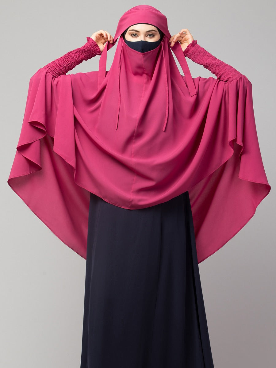 Khimar-Long Prayer Hijab With Mouth-Piece