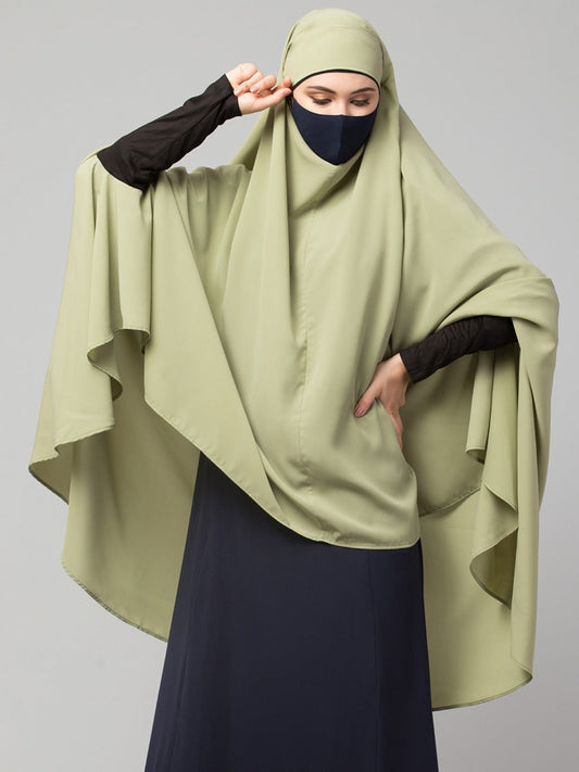 Khimar-Long Prayer Hijab With Mouth-Piece