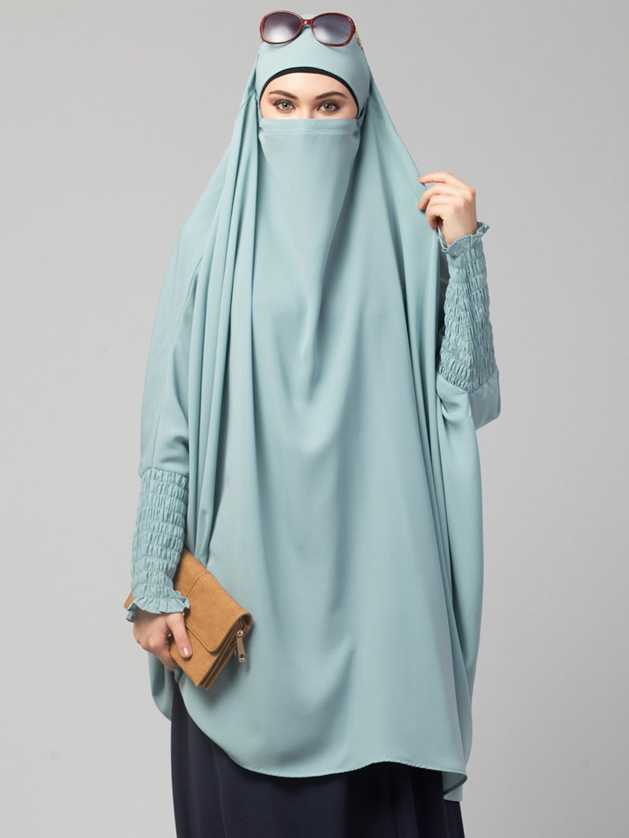 Khimar-Long Prayer Hijab With Mouth-Piece