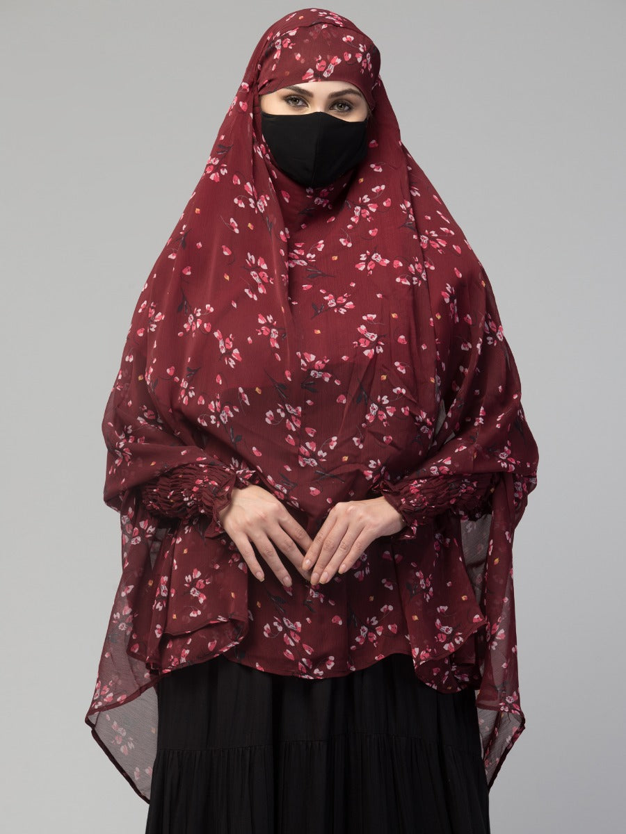 Full Size Chiffon Khimar With Lining