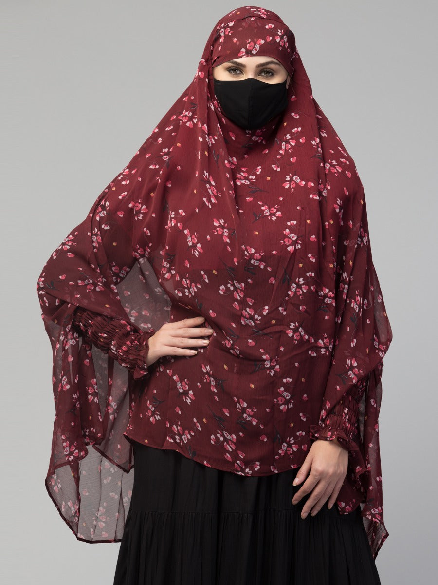 Full Size Chiffon Khimar With Lining