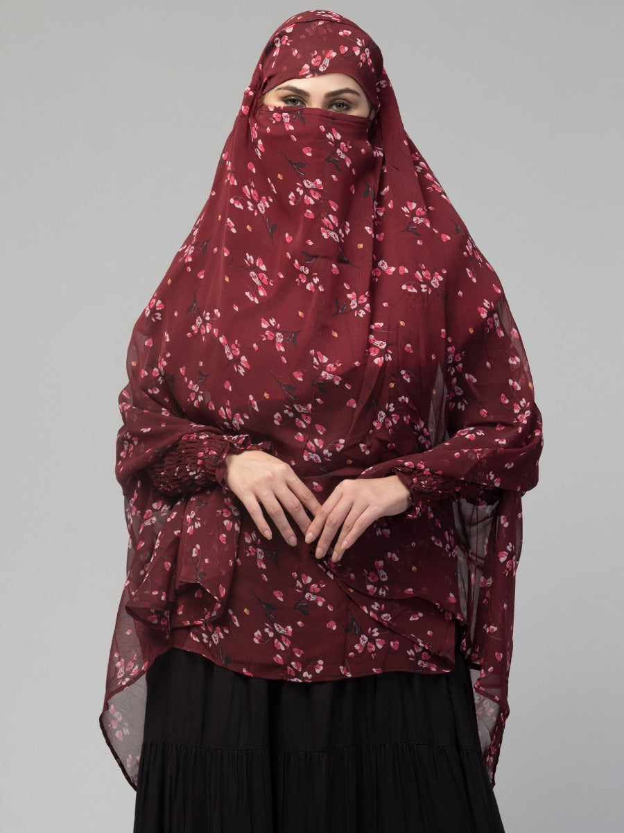 Full Size Chiffon Khimar With Lining