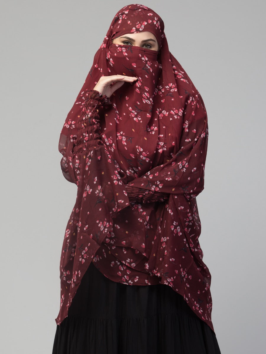 Full Size Chiffon Khimar With Lining