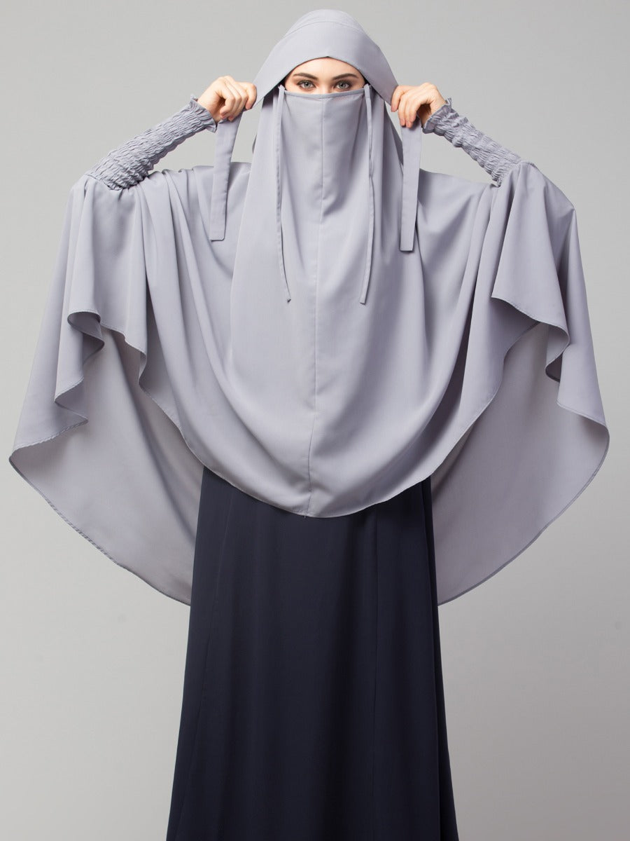 Khimar-Long Prayer Hijab With Mouth-Piece