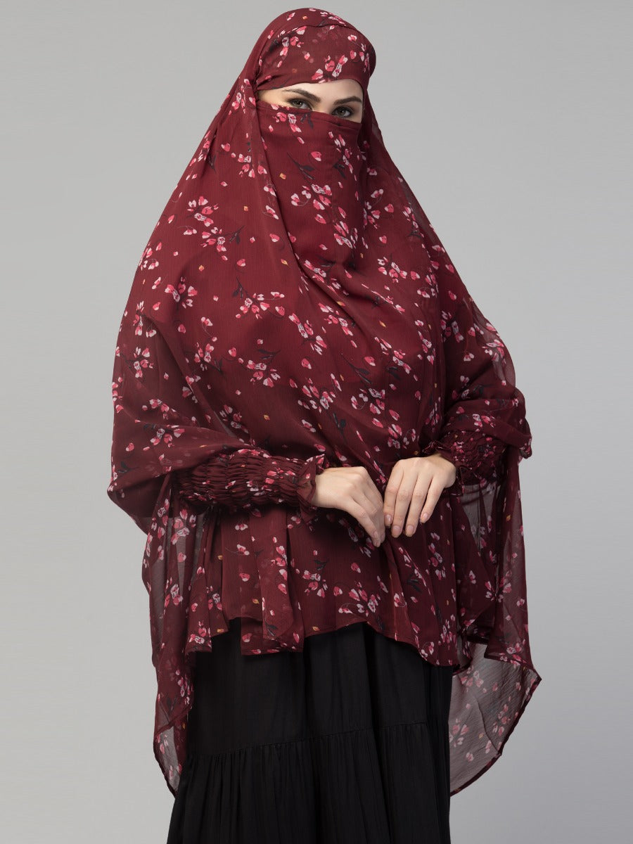 Full Size Chiffon Khimar With Lining