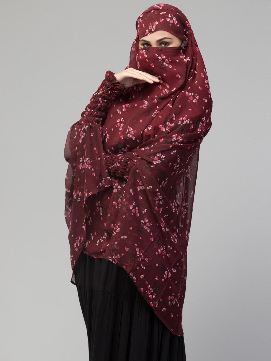 Full Size Chiffon Khimar With Lining