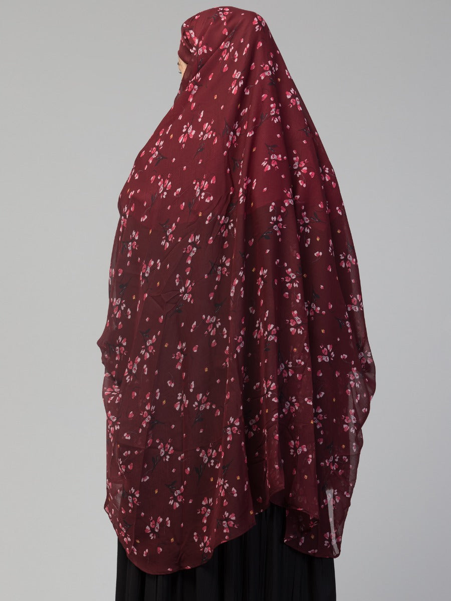 Full Size Chiffon Khimar With Lining