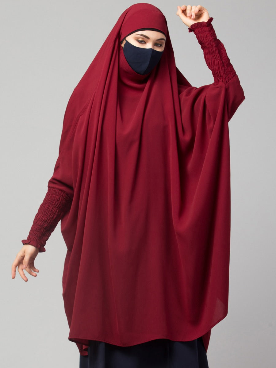 Khimar-Long Prayer Hijab With Mouth-Piece