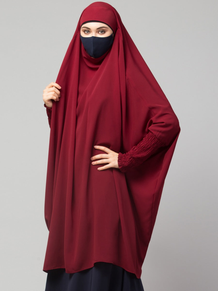 Khimar-Long Prayer Hijab With Mouth-Piece