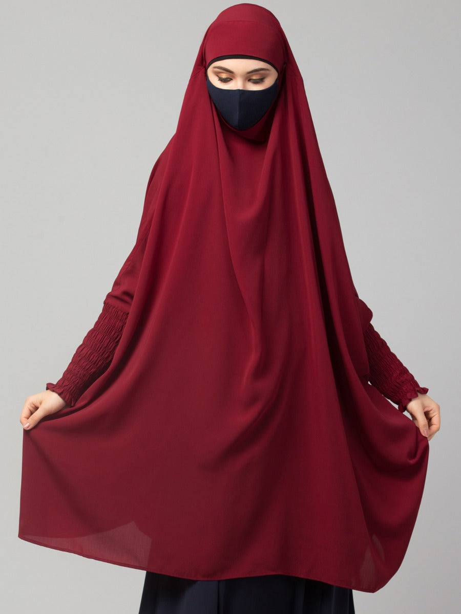 Khimar-Long Prayer Hijab With Mouth-Piece