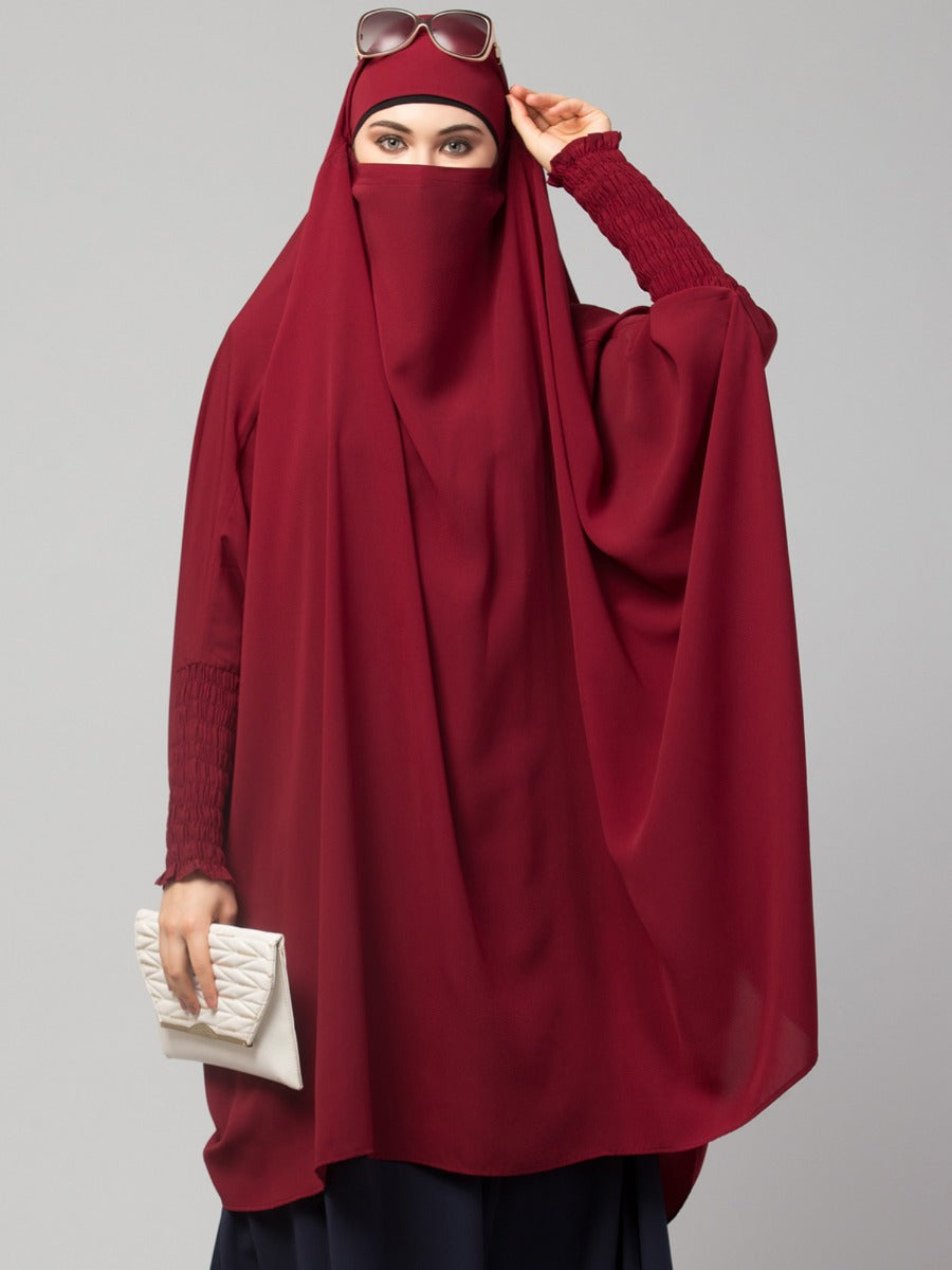 Khimar-Long Prayer Hijab With Mouth-Piece