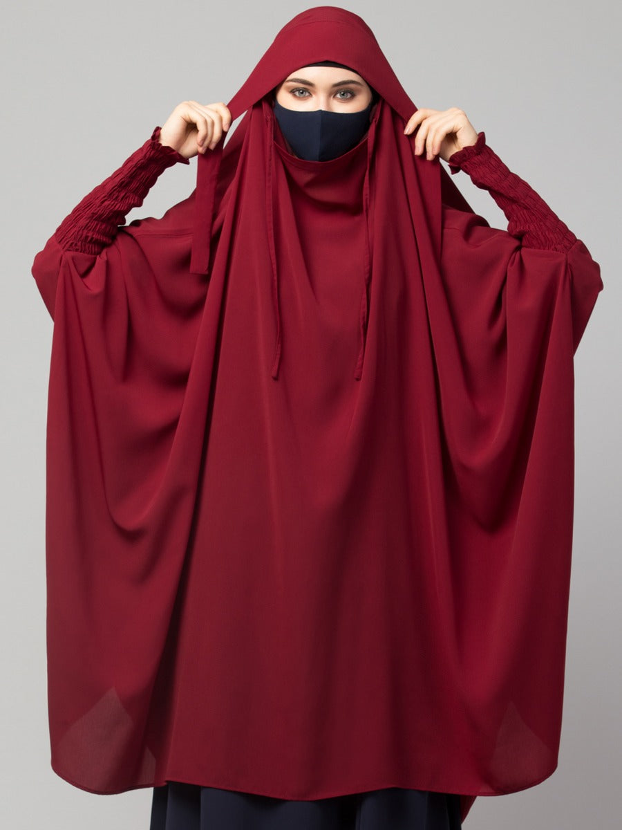 Khimar-Long Prayer Hijab With Mouth-Piece