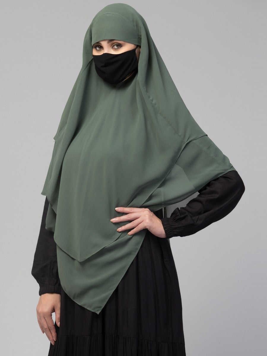 Triangular Khimar In Layers