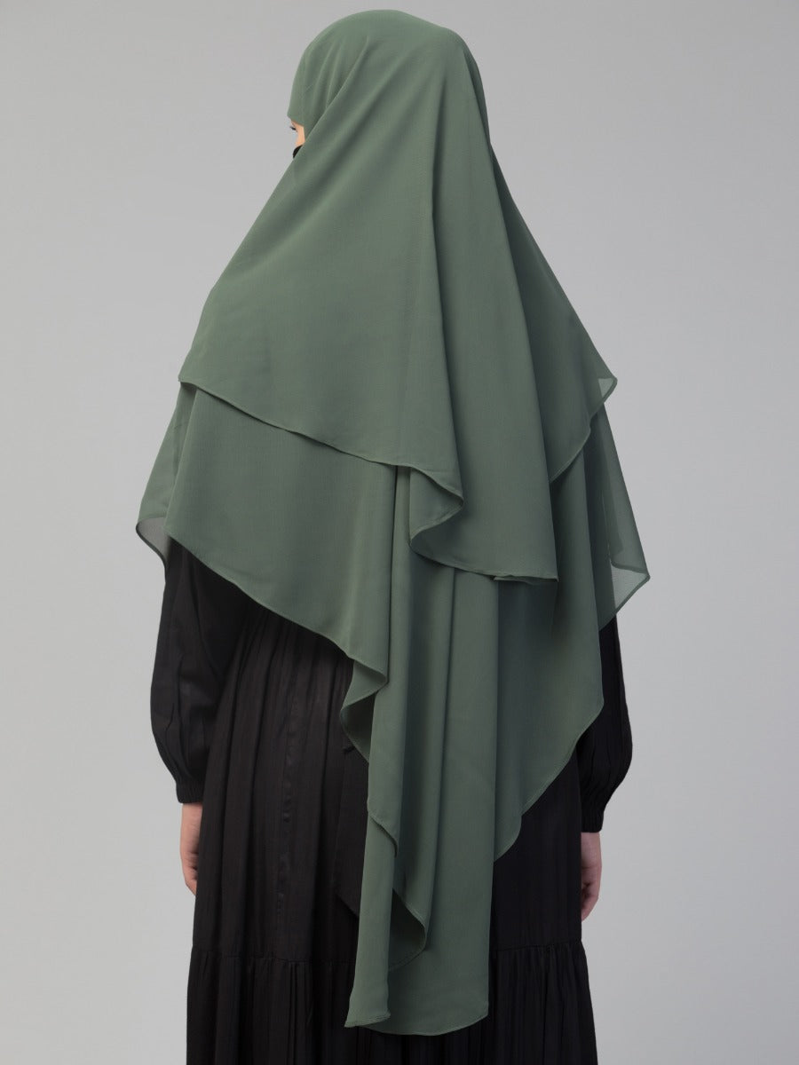 Triangular Khimar In Layers
