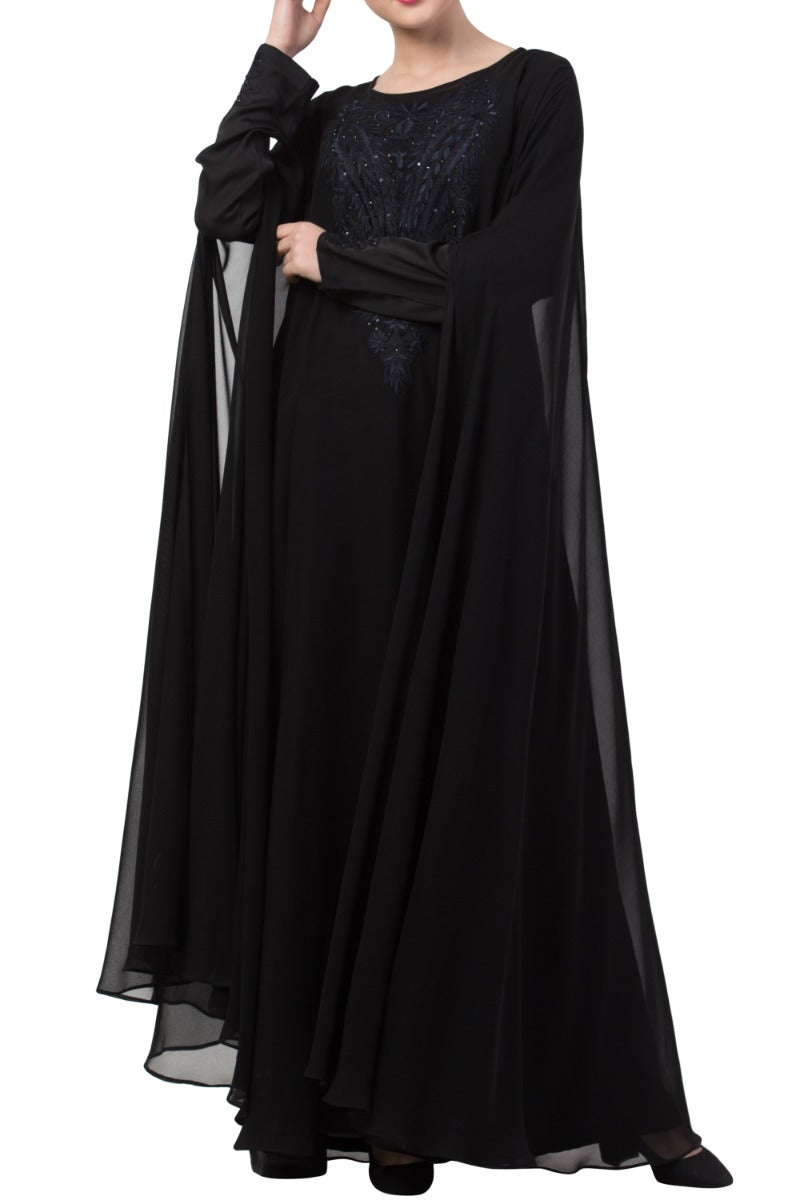 Designer Abaya Like Dress For Special Occasions-Non Abaya