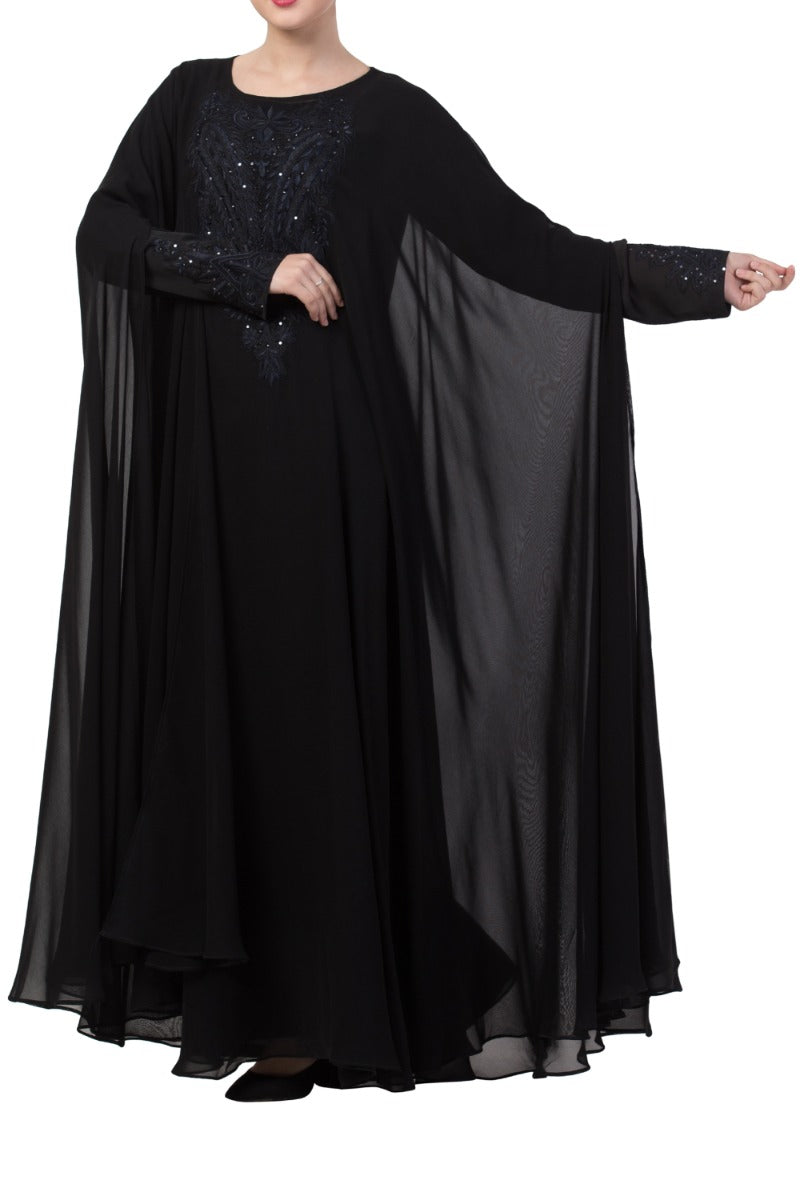 Designer Abaya Like Dress For Special Occasions-Non Abaya