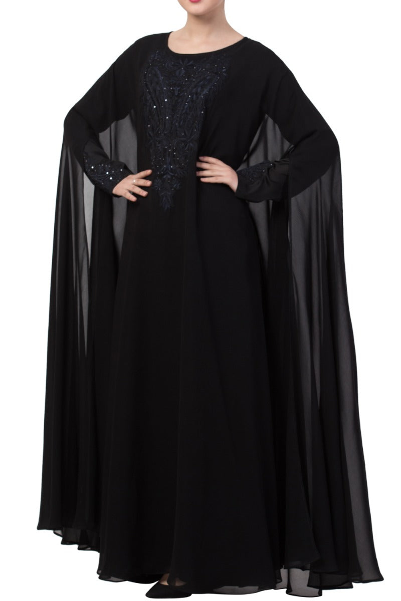 Designer Abaya Like Dress For Special Occasions-Non Abaya
