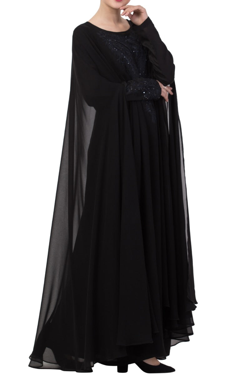 Designer Abaya Like Dress For Special Occasions-Non Abaya