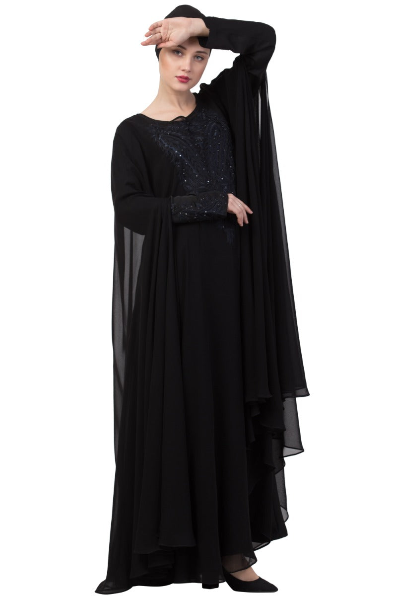 Designer Abaya Like Dress For Special Occasions-Non Abaya