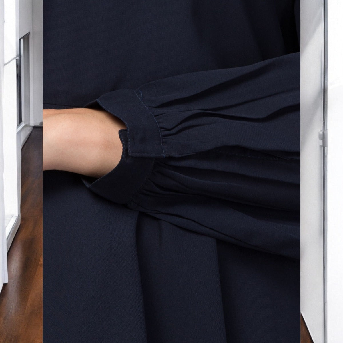 Modest Co-ord Set: Designer Loose Fit Top with Frills and Flared Skirt