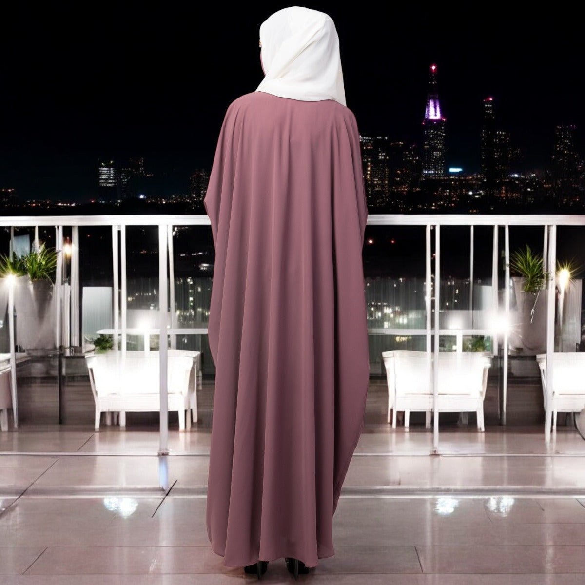 Kaftan Abaya With Elasticated Sleeves