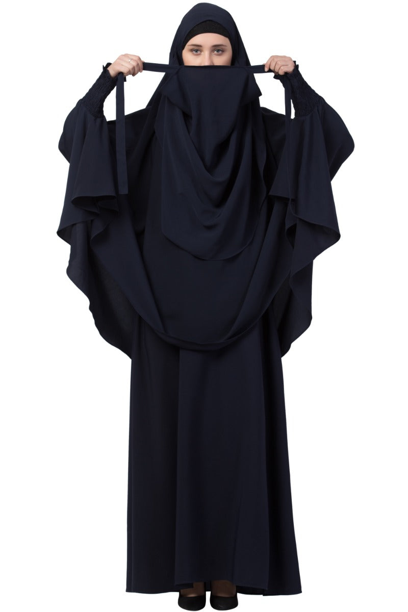Mushkiya-Abaya Khimar Combo-Medium