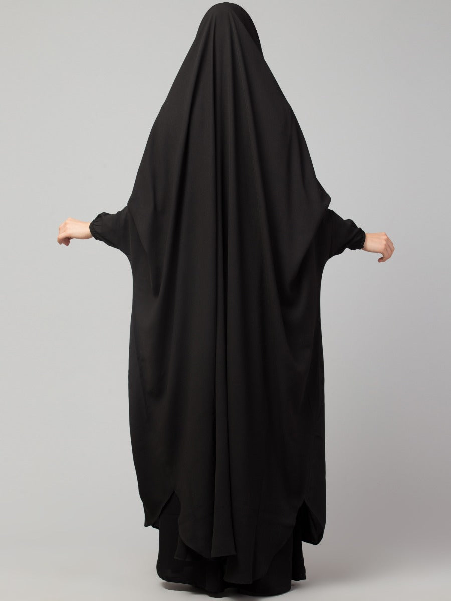 Full Length- Single Piece Jilbab With Adjustable Mouthpiece in Firdaus Fabric