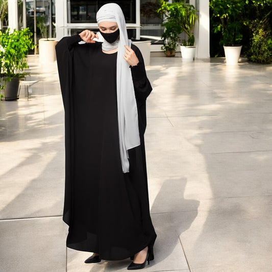 Kaftan Abaya With Elasticated Sleeves