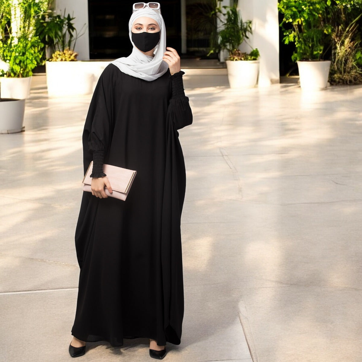Kaftan Abaya With Elasticated Sleeves