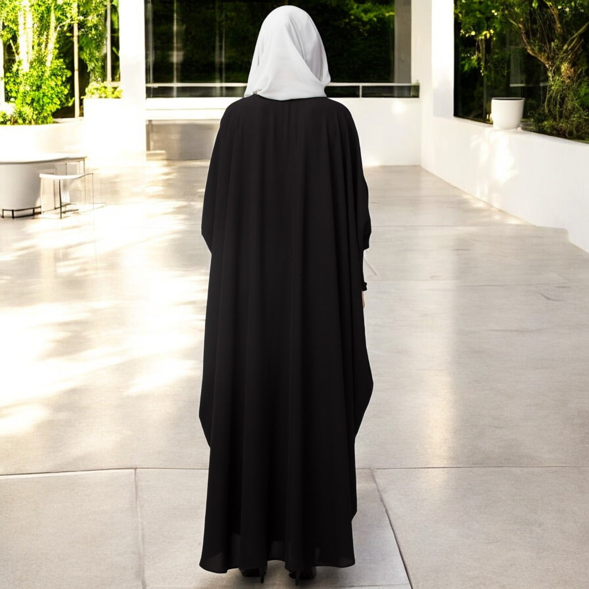 Kaftan Abaya With Elasticated Sleeves