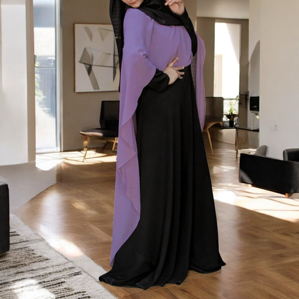 Princes Abaya Dress In Dual Layer