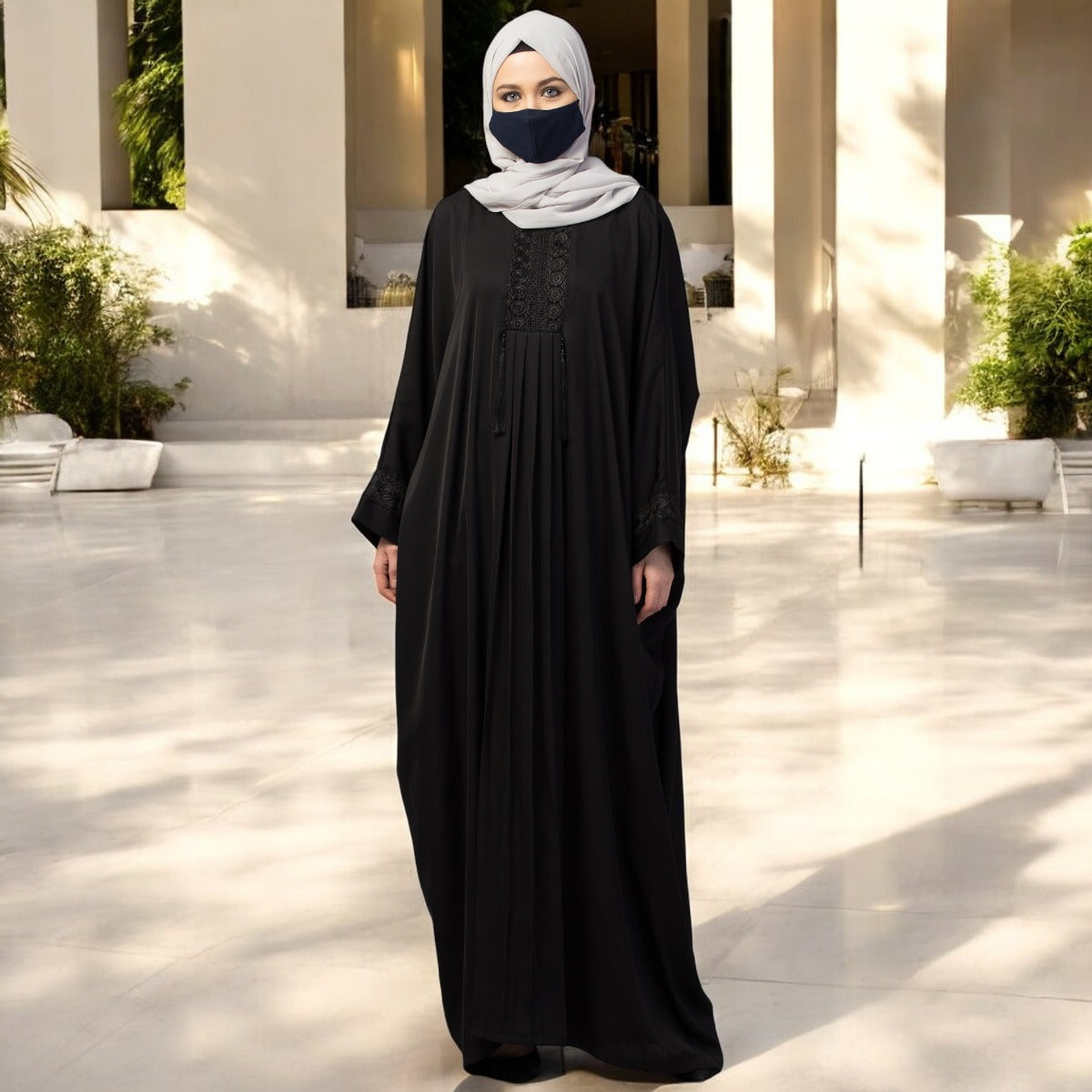Designer Kaftan Abaya With Lacework & Tussels