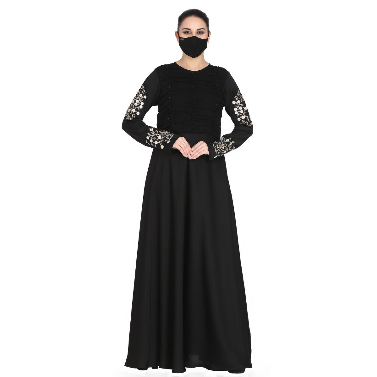Bashariya-Designer Dress In Abaya Fit With Embroidery