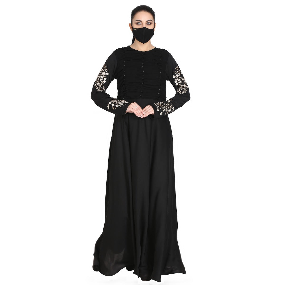 Bashariya-Designer Dress In Abaya Fit With Embroidery