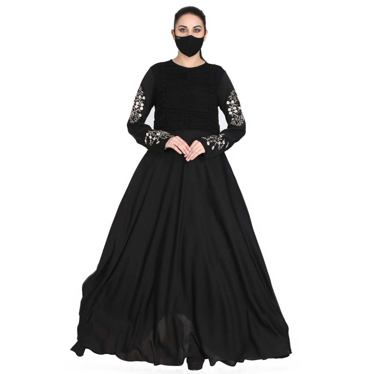 Bashariya-Designer Dress In Abaya Fit With Embroidery