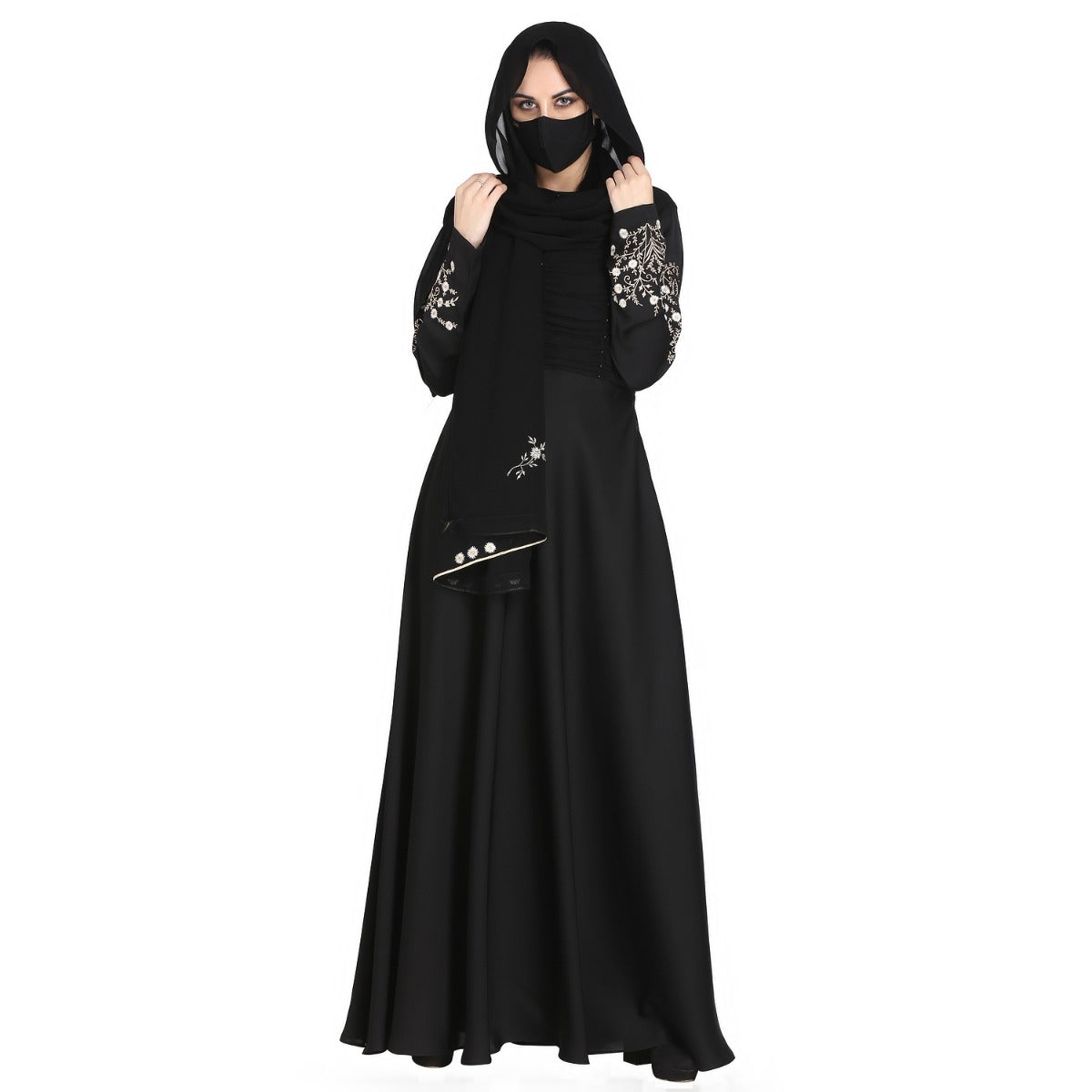Bashariya-Designer Dress In Abaya Fit With Embroidery