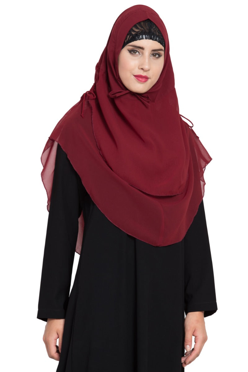 Khimar-Ready to Wear- Instant Hijab With Adjustable Ribbons