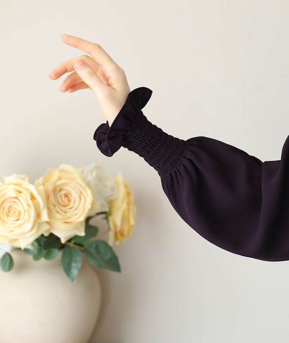 Turkish Style Front-Open Abaya with Full Zipper