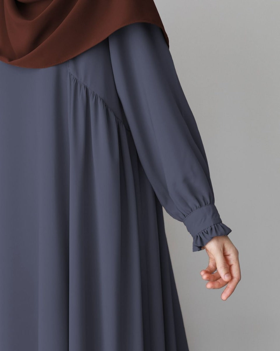 Turkish Style Closed Abaya with Extra Flare