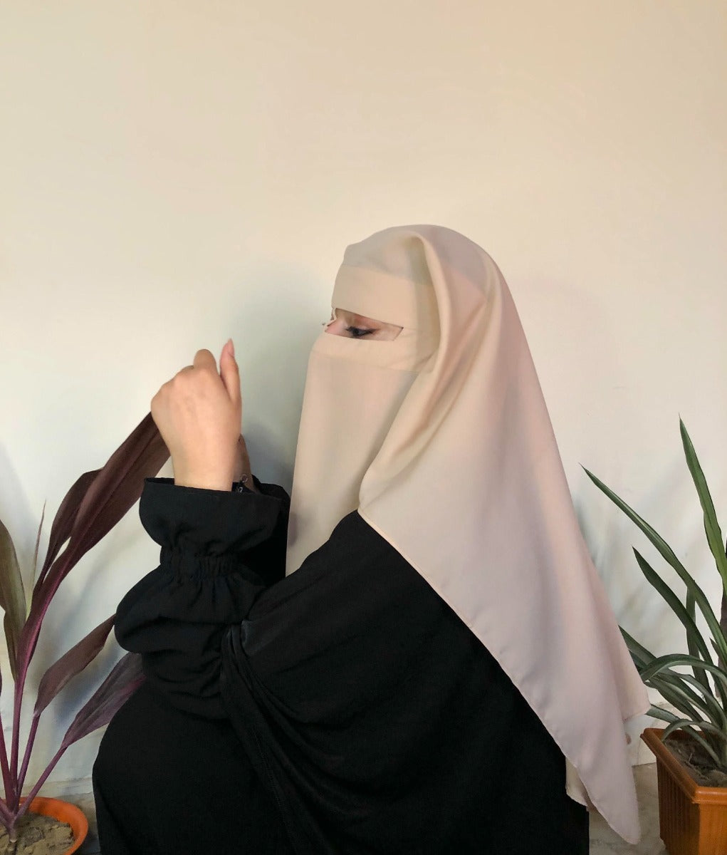 Double Layer Niqab- Full Covering