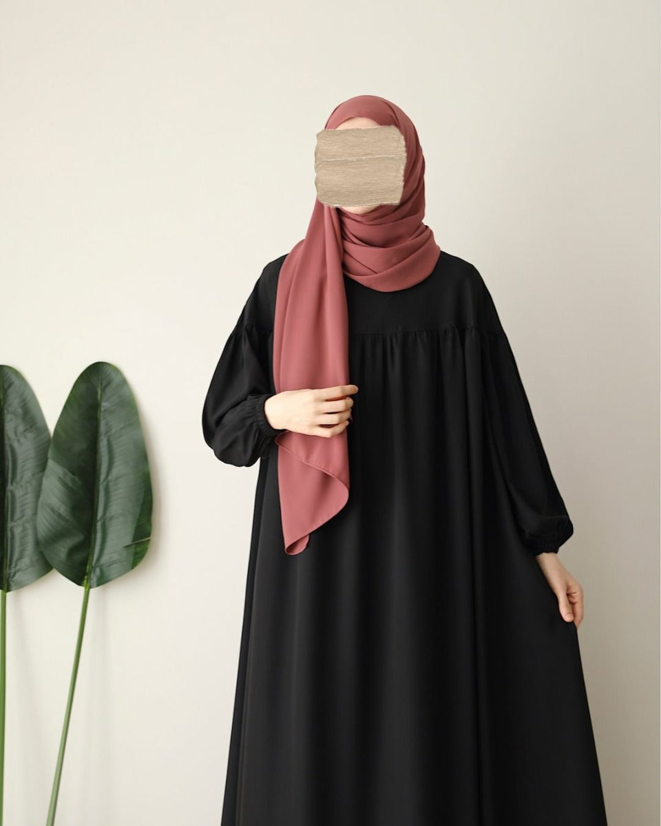Designer Turkish Style Abaya with Bustline Gathers