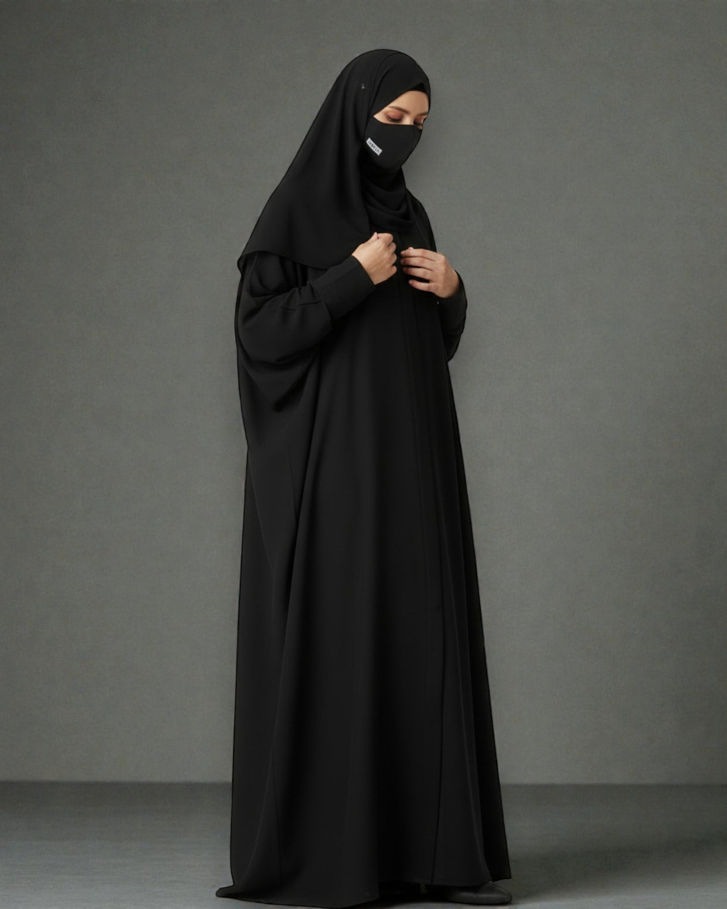 Front Open Kaftan Abaya in Premium Firdaus Fabric