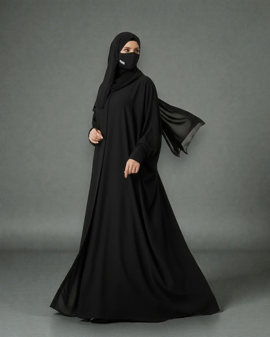Front Open Kaftan Abaya in Premium Firdaus Fabric